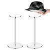 Round Hat & Wig Display Stand Acrylic Freestanding Plastic Shelf Desktop Storage Rack  Wig Showcase