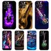Guitar Music Art Phone Case for iPhone 16 15 14 13 12 Pro Max Transparent Soft for iPhone 11 Pro Max 7 8 Plus XS XR Shell Capas