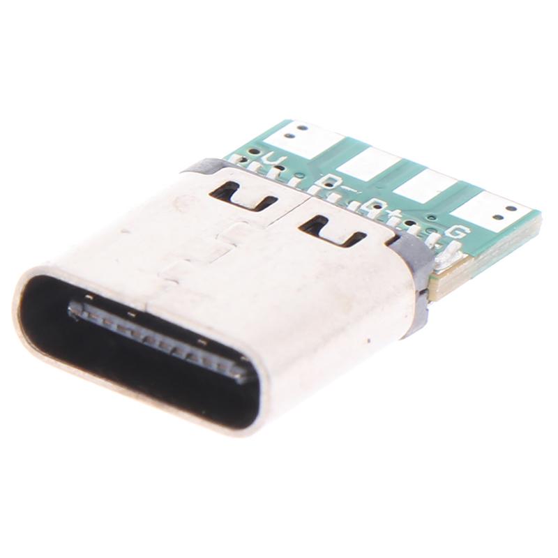 5 ცალი USB 3.1 ტიპის C კონექტორი შედუღების მავთულით და კაბელით, მხარს უჭერს PCB დაფას