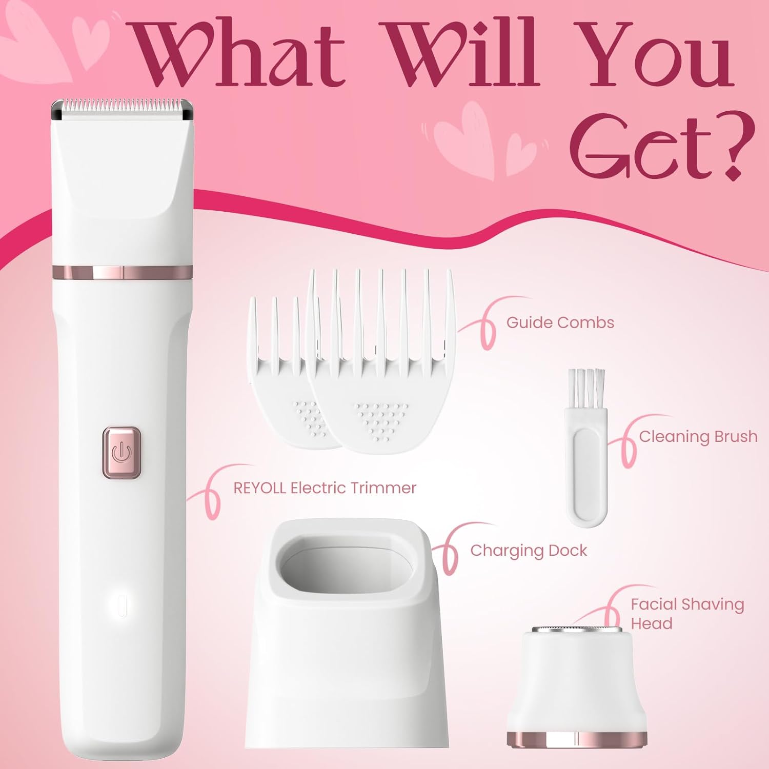 

Тример для лобкових волосся для жінок Білий