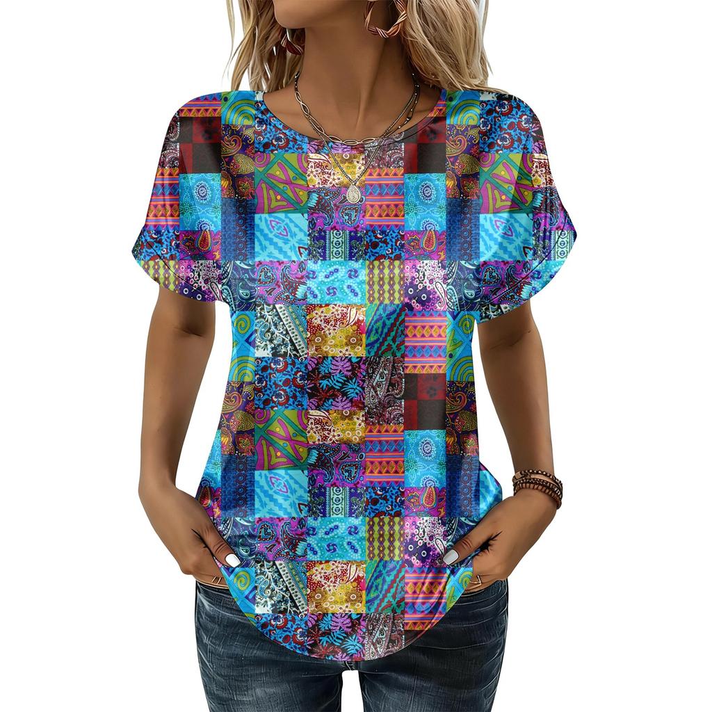 Women's Fashionable Casual Vintage Printed Top