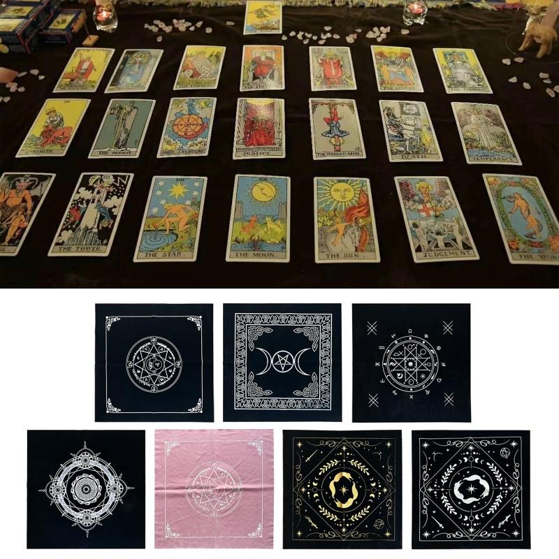 Square Flannel Tarot Altar Cloth Card Board Game Astrology for Oracle Card Pad Table Cover Card Mat Divination Tableclot