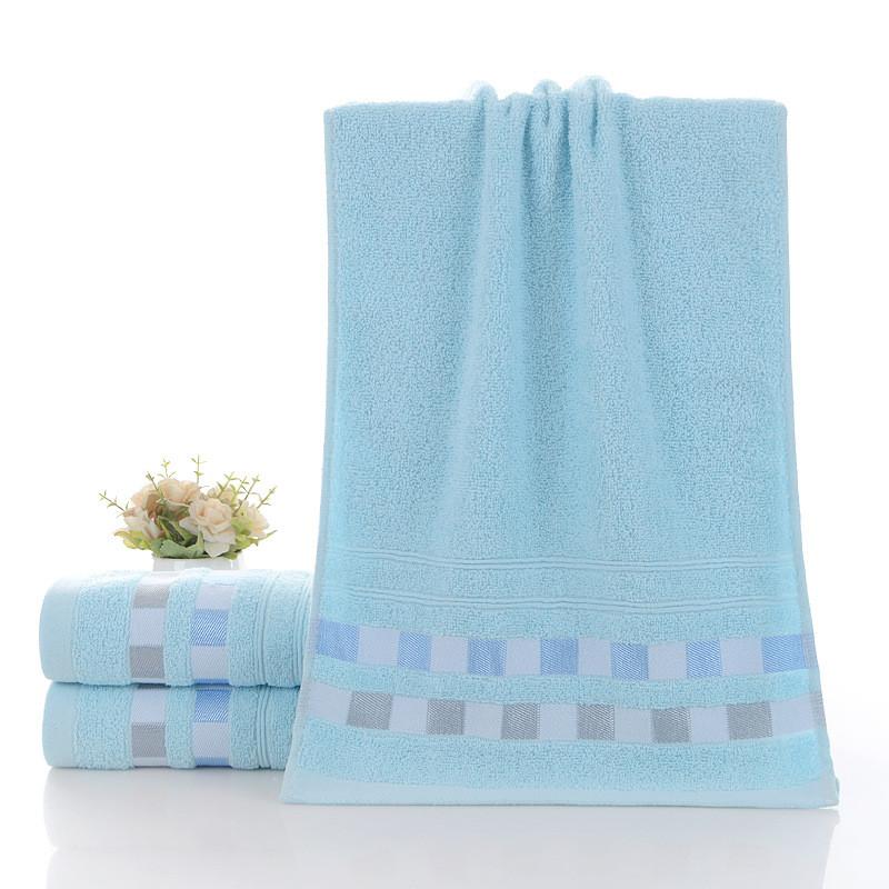 Premium Cotton Thick Absorbent Face Towel Soft Washcloth For Home Use In Blue Yellow And Pink