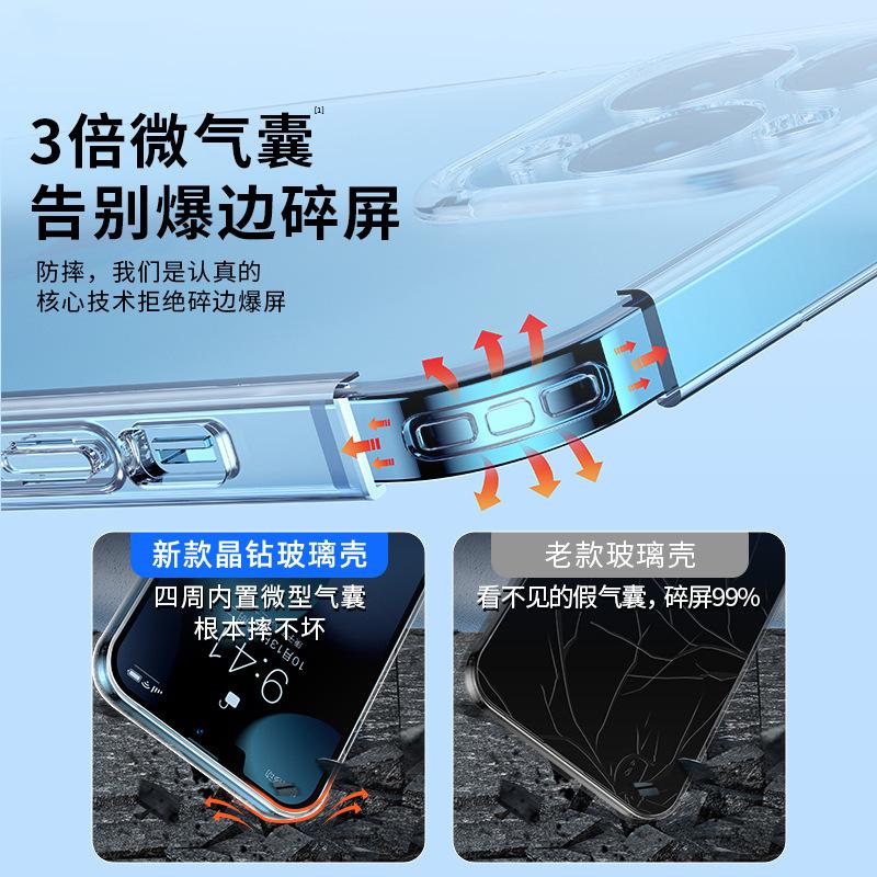 Thin Frosted Tempered Glass Anti-Fall Case for iPhone 15 Pro Max - Protective Cover for Apple 14