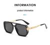 2026 Retro Double Bridge Square Pilot Sunglasses - European & American Fashion Street Style