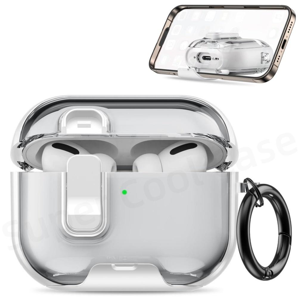 For AirPods Pro 3 Case 2025 with Phone Stand&Cleaner Kit Protective Cover for AirPods Pro 3 with Keychain for Airpods Pro 3 Case