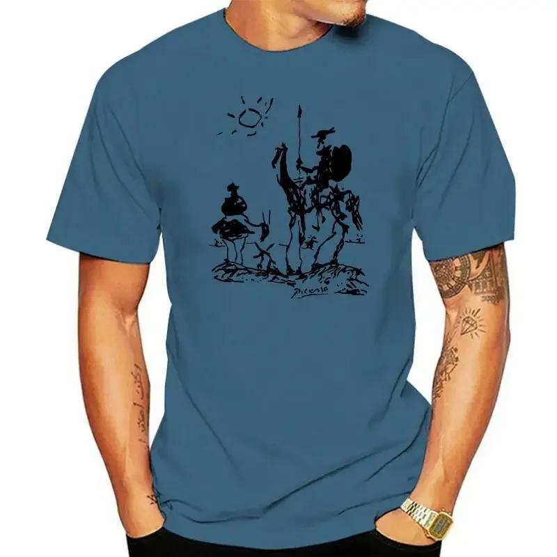 Maglietta con girocollo a maniche corte, stampa Picasso Don Chisciotte, la mia maglietta per unisex, abbigliamento unisex cool, maglietta oversize, magliette grafiche