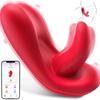 Tongue Licking Vibrator APP Control Wearable Panties Vaginal G Spot Oral Nipple Clitoris Stimulator Massager Sex Toys For Women