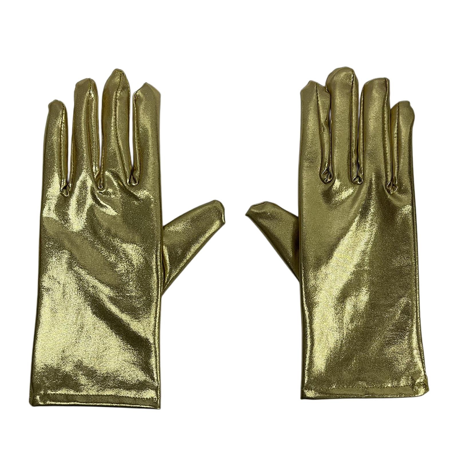 

2lots Stylish Finger Gloves Elegant Women s Leather Gloves Cosplay Mittens for Industrial And Service Industries золотой