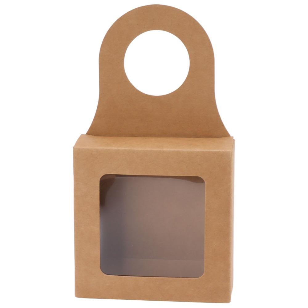 25PCS Hanging Hook Gift Box Kraft Paper Bottle Hanger Box Hanging Favor Box  Home Decoration