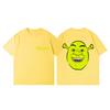T-shirt Grafiche Divertenti Meme Faccia Grande Sorridente di Shrek Unisex Abbigliamento Donna Harajuku Magliette a Fumetti Estive Casual Ampie Magliette in Cotone