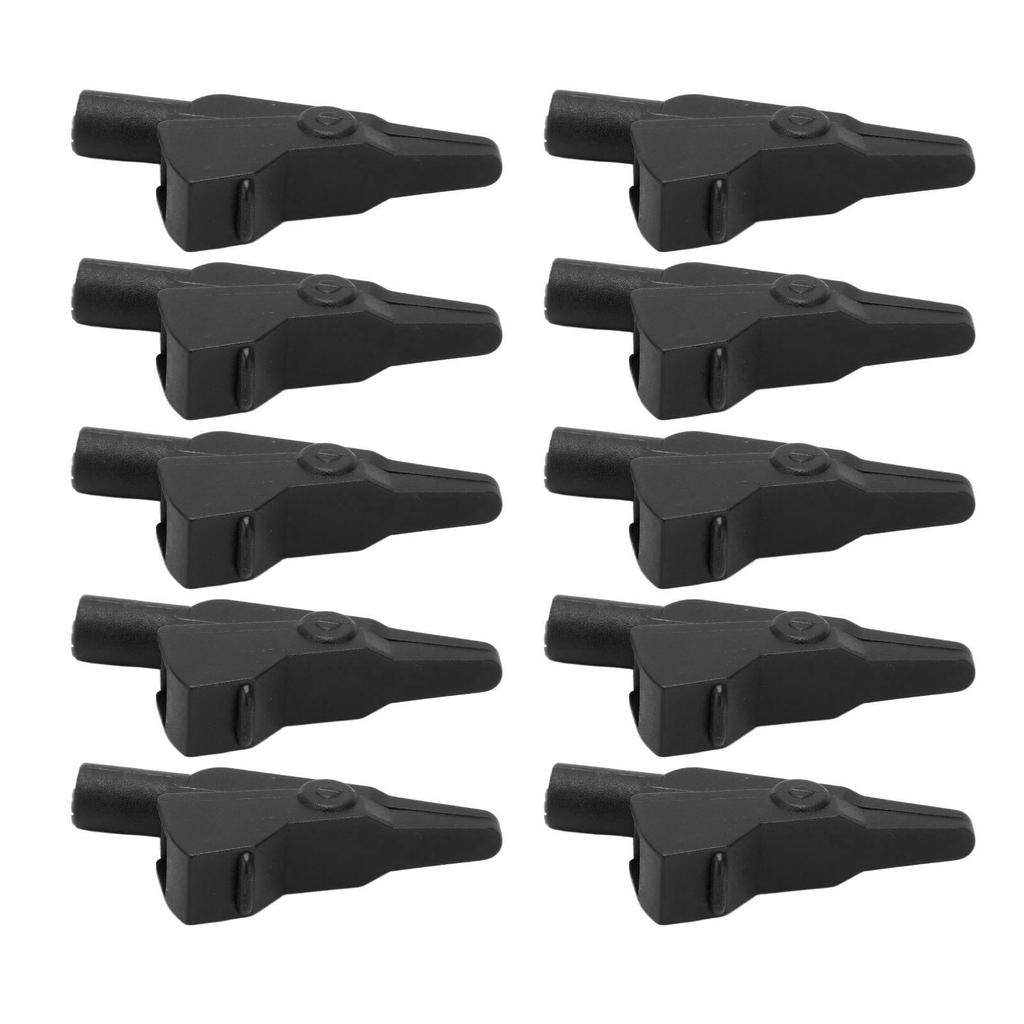 10Pcs J.60032 Banana Test Clip Fully Enclosed Electrical Test Clips with 4mm Jack for Electronic InstrumentsBlack