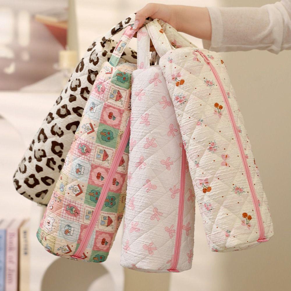 With Handle Hair Dryer Storage Bag Quilting Cotton Carrying Case New Curler Storage Bag  for Travel