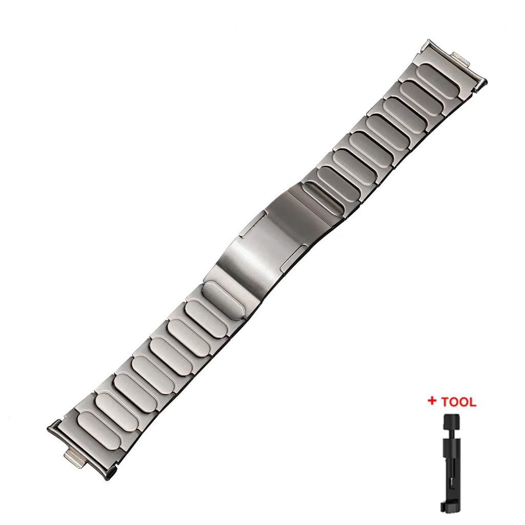 New Titanium metal Watch Strap For Xiaomi mi Band 9 Pro/8 Pro Luxury metal replacement strap For Redmi Watch 6 5 4 Watchband