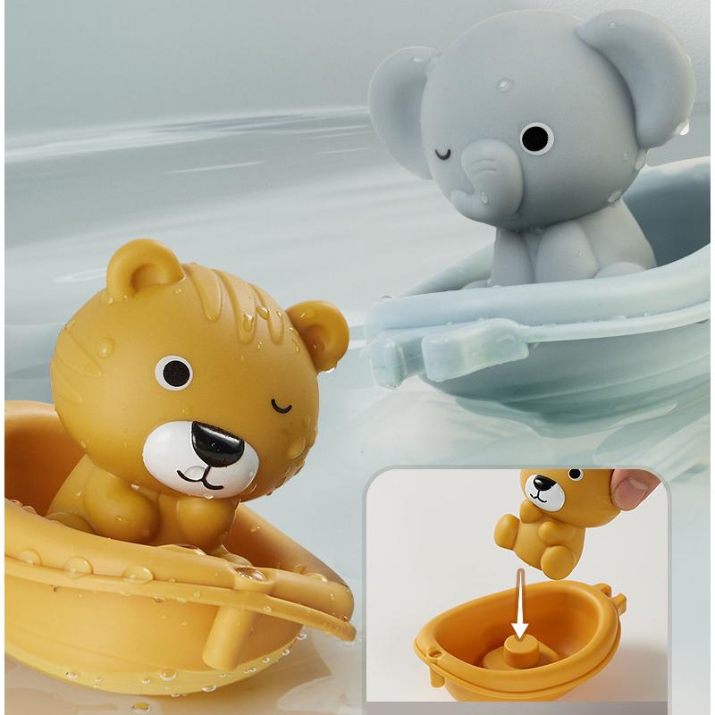 Baby Animal Bath Basketball Hoop Toy Set For Toddlers Floating Baby Bathtub Toys with Balls Net Organizer Game Set For Kids Gift