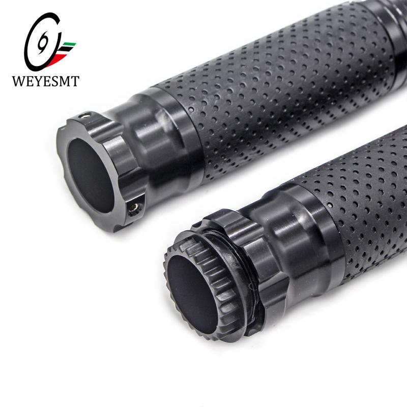 Universal 7/8'' 22MM Motorcycle CNC Handle Bar Grips Motorbike Handlebar Grips&end 6 Colors Available for Honda Yamaha