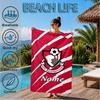Custom Name Beach Towel Bournemouth Crest Microfiber Beach Towel, Lightweight for Summer Travel, Swimming Pool Fan Birthday Gift