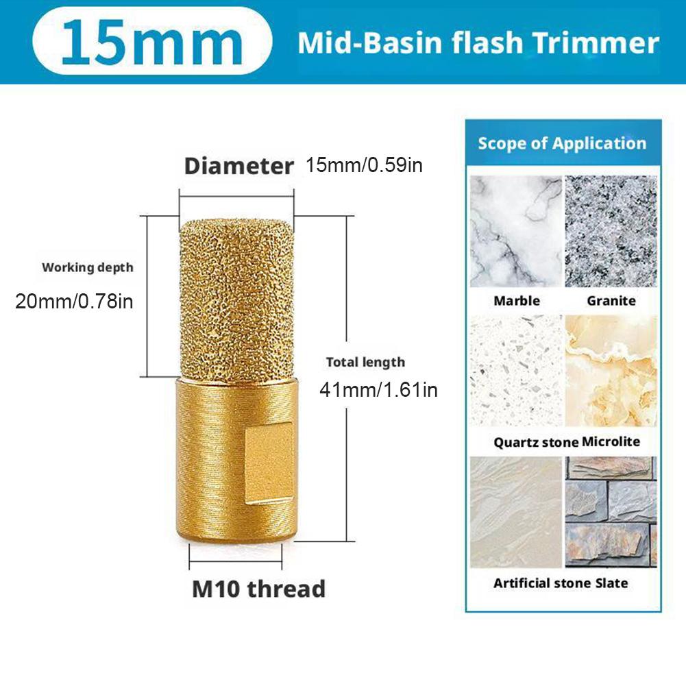 6/10/15mm Burr Rotary Tool Grinding Attachment For Angle Grinder Hard Materials Finishing Grinder Repair Tool