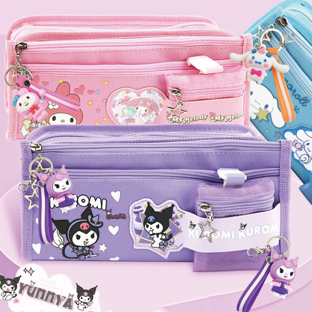 GREDINO My Melody Pencil Case Stationery Box Pencil Case My Melody Pen Holder Simple Large Capacity My Melody Pen Case Stationery Box Multifunctional