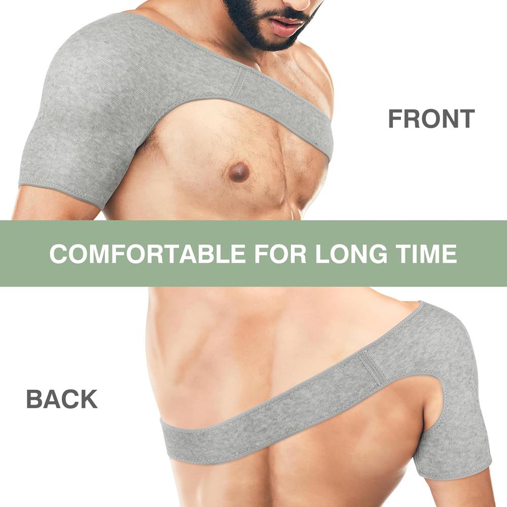 Adjustable Shoulder Support Brace for AC Joint Pain Relief Rotator Cuff Compression Sleeve with Strap
