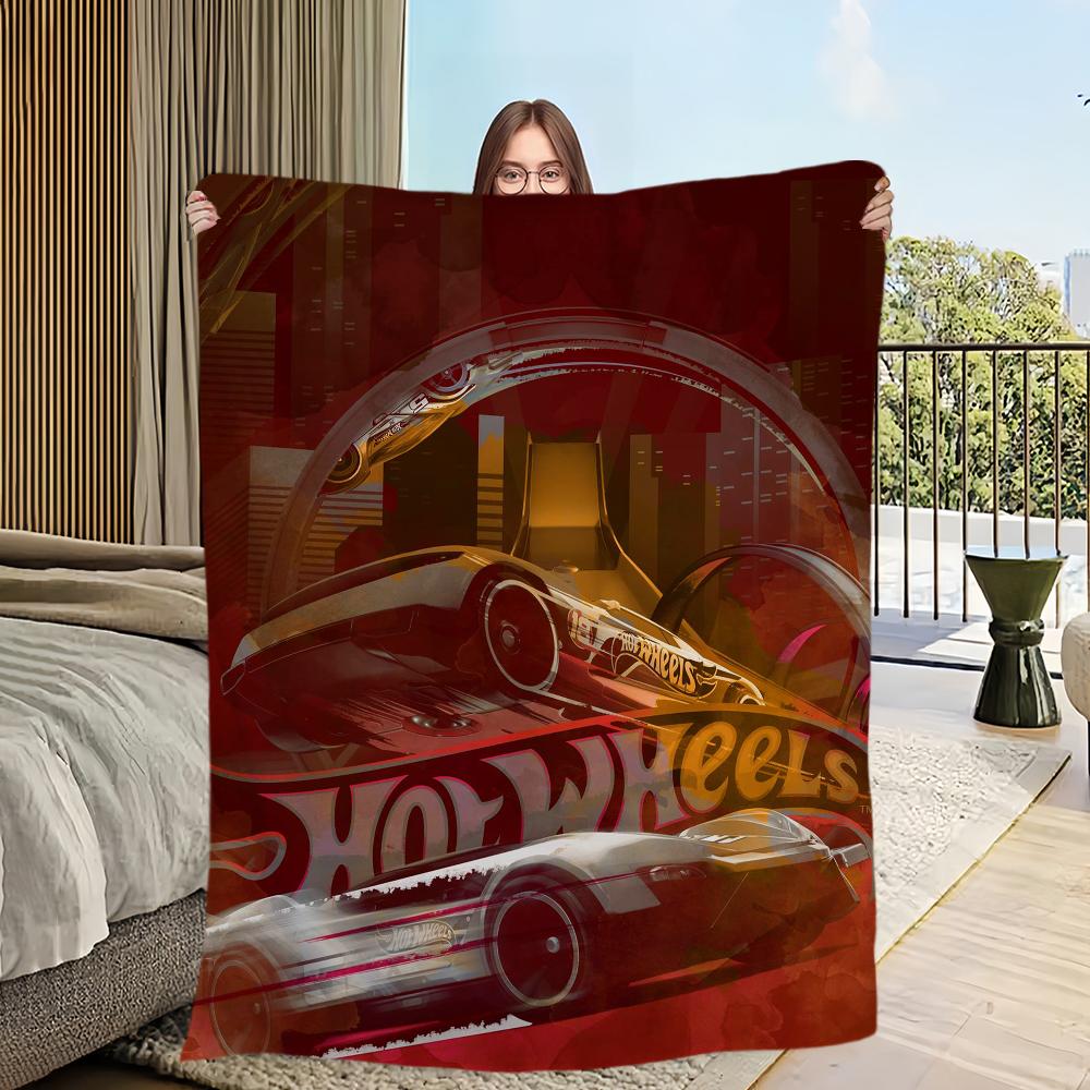 H-Hot W-Wheels C-Cars Skicomfort Warm Soft Baby Blanket Suitable Home Lunch Blanket Suitable for Home Office Daily Use Cover