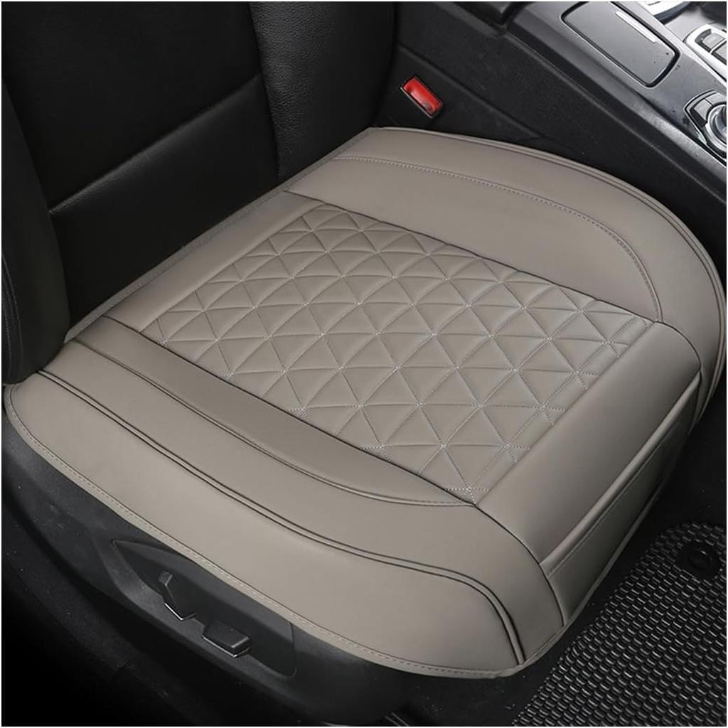 Car Front Seat Cover, 22"×24" Luxury PU Leather Auto Seat Protection Cover, Comfortable Anti Slip Front Bottom Seat Cushion with Full Wrap,