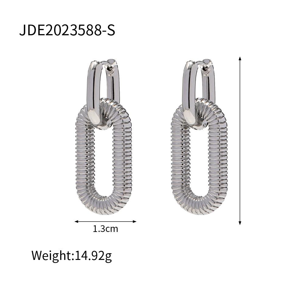 Europe and the United States Exaggerated 18K Gold-plated Stainless Steel Chain Earrings Trend Earrings Wholesale