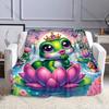 Frog Queen Sweet Kiss Cartoon Print Blanket Warm Soft Luxury Gifts for Children Adults Suitable for Home Sofa Bed Travel Camping