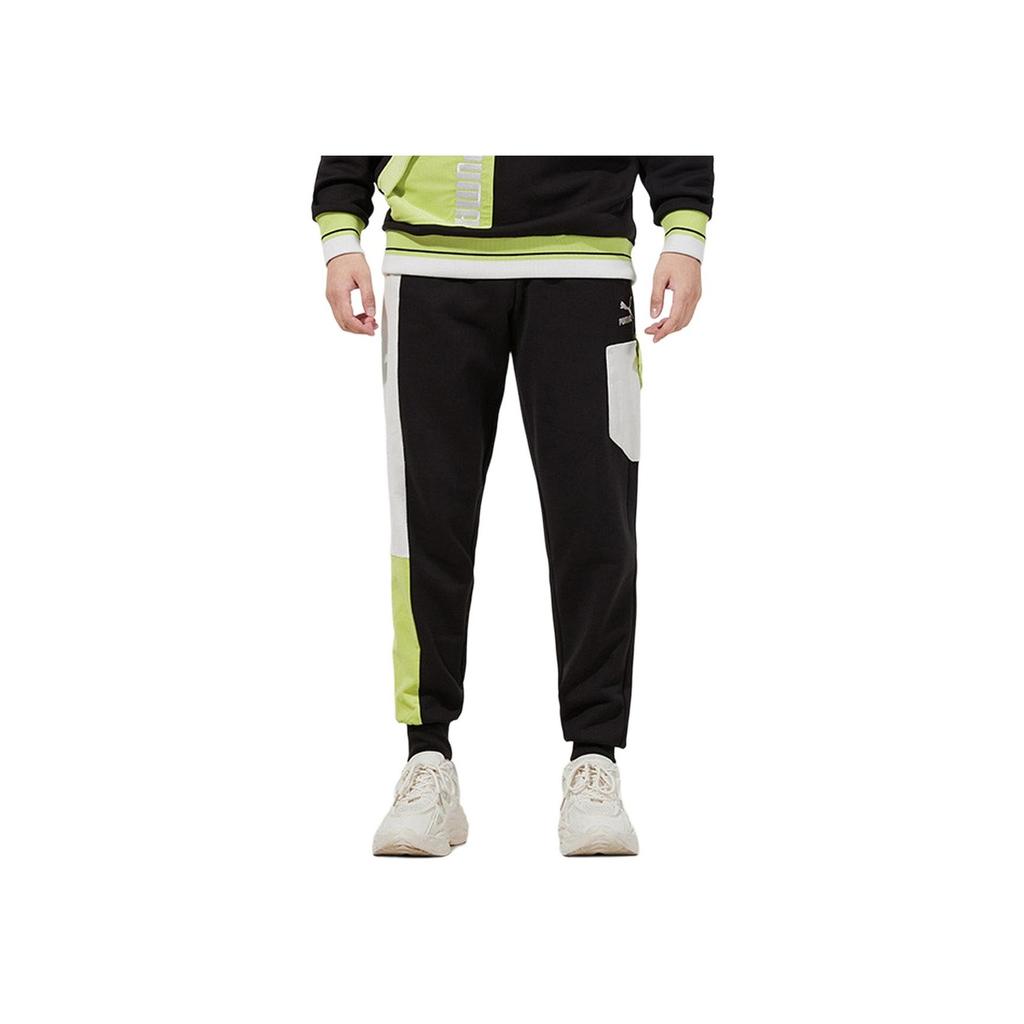 Puma Retro Side Stripe Pocket Knit Joggers Men Bottoms Black 534684-01