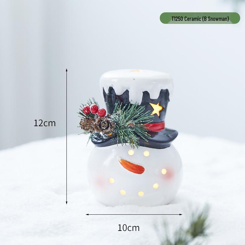 Christmas Ceramic Snowman Ornament – Small Gift Decoration Pendant