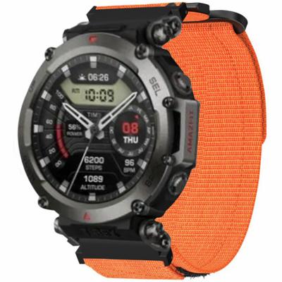 For Huami Amazfit T-Rex Ultra Outdoor Sports Nylon Wrist Band Magic Tape Design Watch Strap