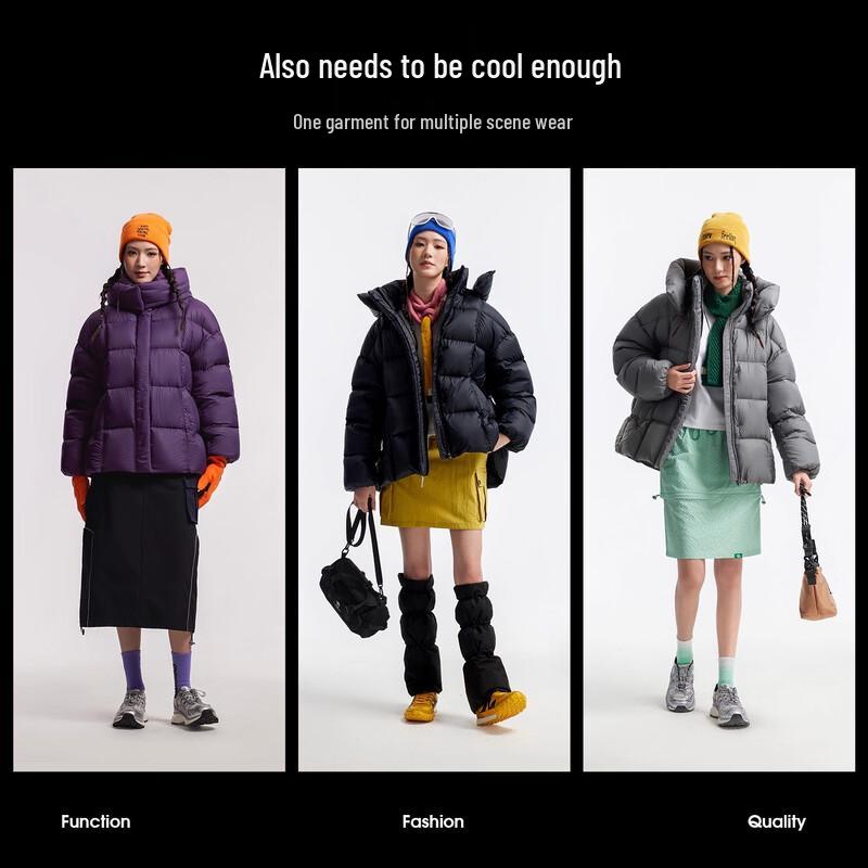 Camel Women's 2025 Winter Hooded 90% Down Puffer Jacket