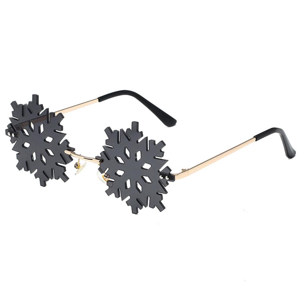 Fashion Colorful Snowflake Rimless Sunglasses for Girls Seaside Party Girls Taking Photo Christmas Camping Decors