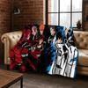 Cartoon BLUE LOCK Football Anime Isagi 3D Flannel Blanket,Warm and Cozy Soft Throw Blanket for Home Bedroom Bed Sofa Cover Kids