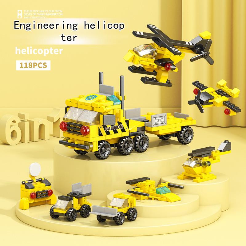 LELEBROTHER Military Helicopter Tank Toy Building Blocks