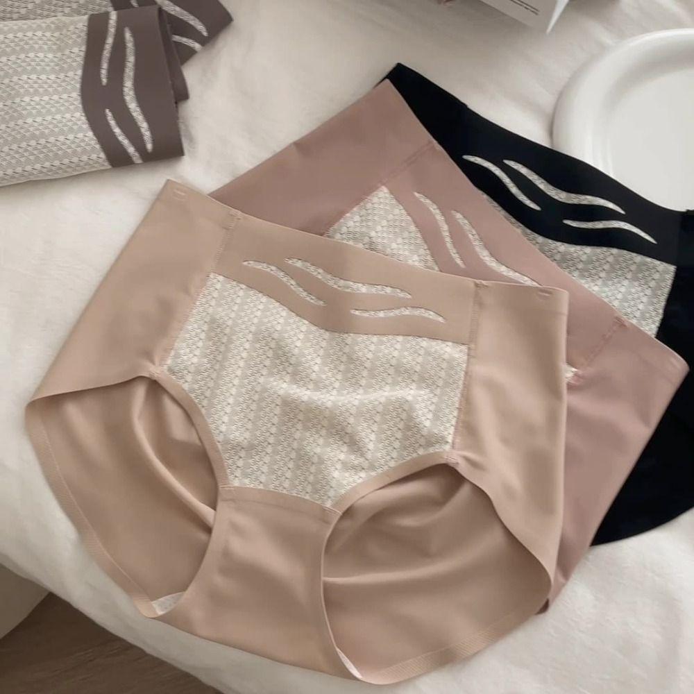 

Cotton Crotch Underwear for Women Tummy Control Seamless Briefs Butt Lifter Underpants Ladies сірий