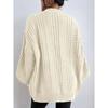 Autumn New Loose Plus Size Knitted Sweater Coat Women Winter Fashion Twists Solid Cardigan Women Vintage V-neck Lantern Sleeve Cardigans Jacket 24594