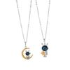 Original Aerospace Rabbit Couple Necklace Niche Personality Star Moon Rabbit Glazed Stone Pendant Girls Gift