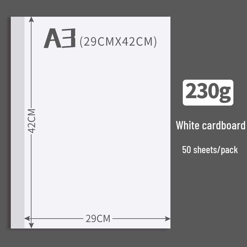 Thick White Cardstock Sheets for Drawing & Crafts - A3, A4, 2k, 4k, 8k Sizes