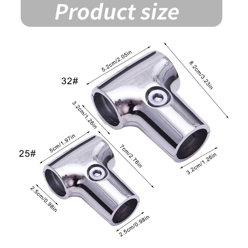 Rundes Rohrfitting für DIY-Rahmenreparatur, T-förmige Aluminiumverbindung mit sicherer Feststellschraube für Möbeltätigkeiten