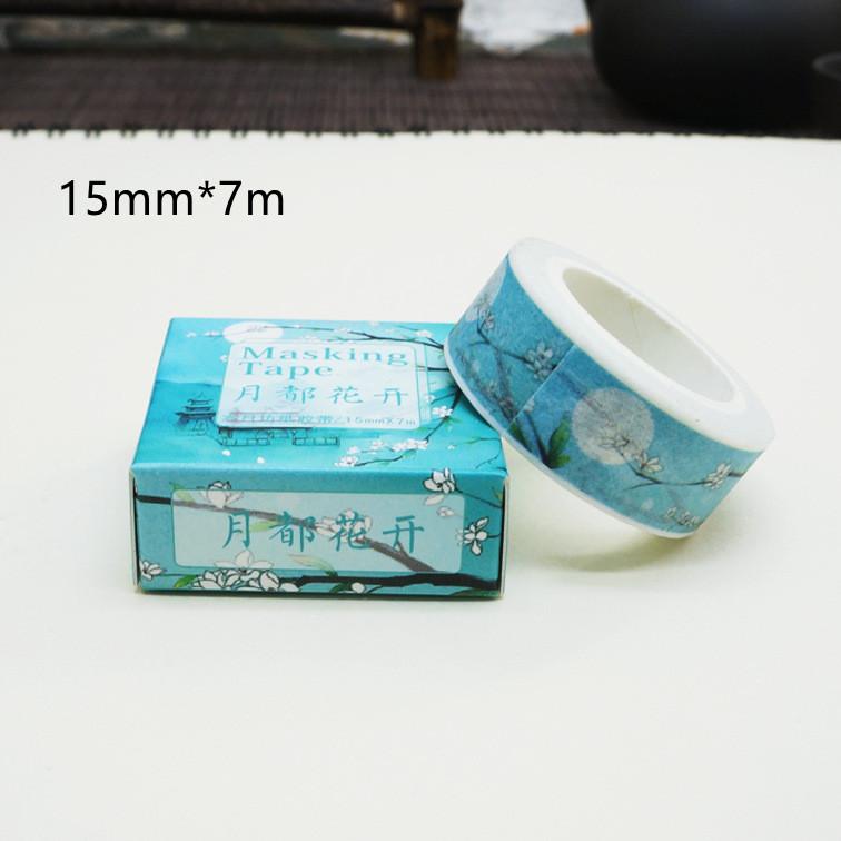 Beautiful Wash Tape Flower Plant Japanese Masking Adhesive Tape Decors Scrap Booking Sticker Label