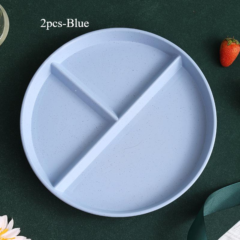 Round Split Plate Food Plate Fruit Salad Plate Dishes Ceramic Plate Ceramic Plate Dessert Plate Trinket Dish