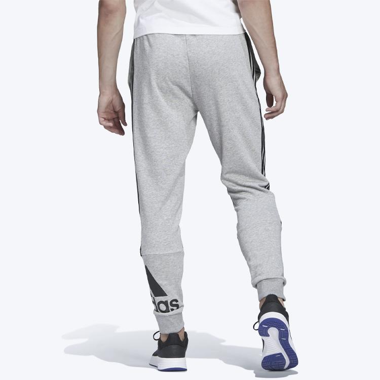 Adidas Trainingshose mit Logo-Print und kontrastierenden Bündchen aus Strick für Herren, Grau, GK8964