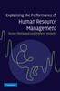 The Explaining the Performance of Human Resource Management Book