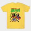 Men Black Print T-shirt Groovie Ghoulies No-Cut Transfer Paper Print Cotton Tshirt