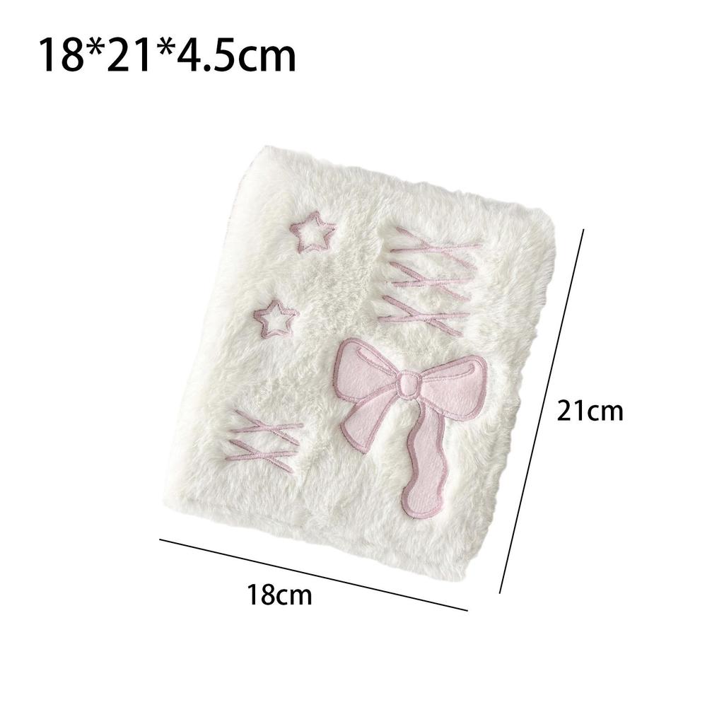 Plush A6 Binder Photo Album Refillable Binder Cover Photo Album Sleeves for Anniversary Gifts
