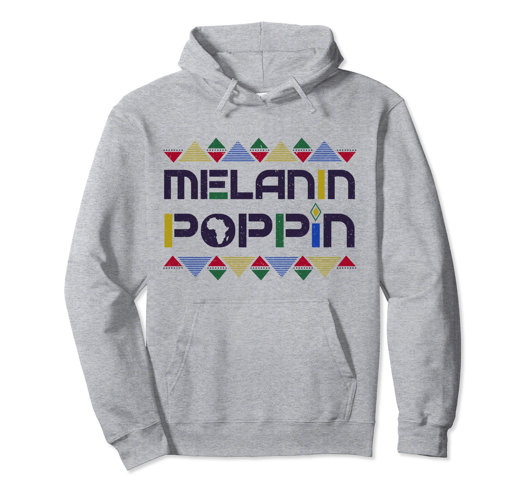 

Толстовка с капюшоном Melanin Poppin Black History Month серый