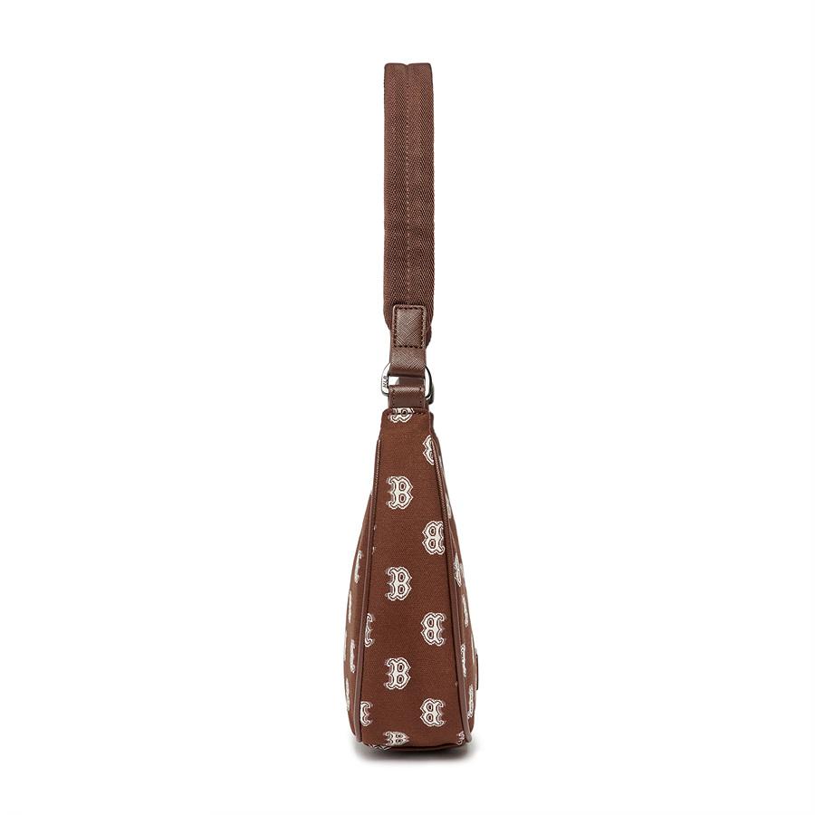 Mlb Classic Monogram Jacquard Hobo Bag B (D.Brown)