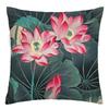 Lotus carp linen Doublesided Printed pillow cover Short plush Suitable living rooms bedrooms sofas throw cushion cover
