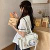 Y2K New Bow Ita Shoulder Bags Sweet Girl Transparent Bag Large Capacity Comic Exhibition Crossbody Bag Cute DIY Display Handbags
